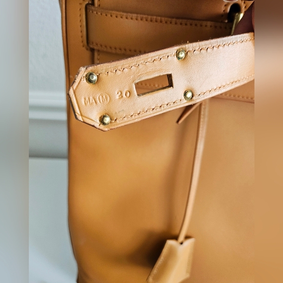 Hermes Natural Hide Leather HAC Birkin 50 Travel Bag - Picture 9 of 16